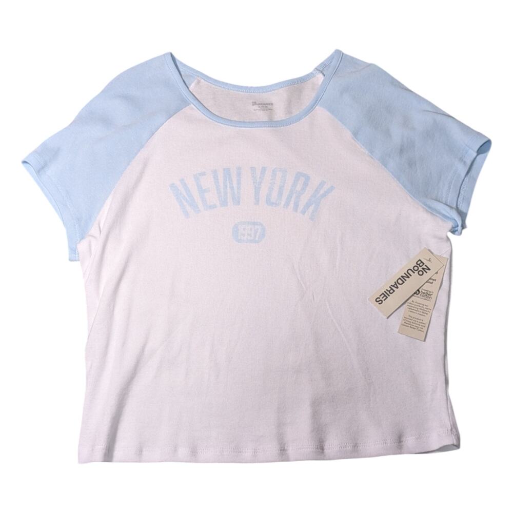 No Boundaries Girls Graphic T Shirt Size XL 16-18 NWT New York 1997